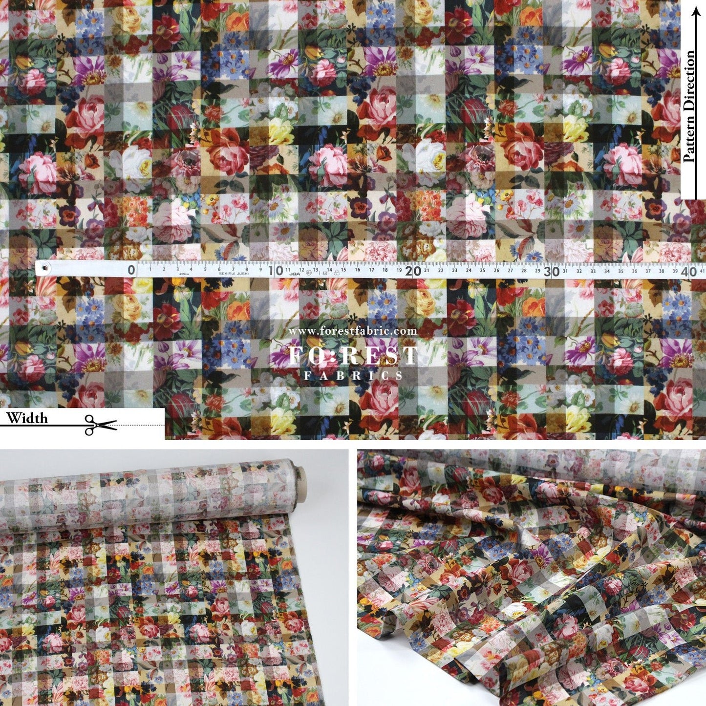 Liberty of London (Tana Lawn™ Cotton Fabric) - Archive Gingham - FO:REST Fabric 布恩堂Liberty fabrictana lawnjapanese fabricykk zipper