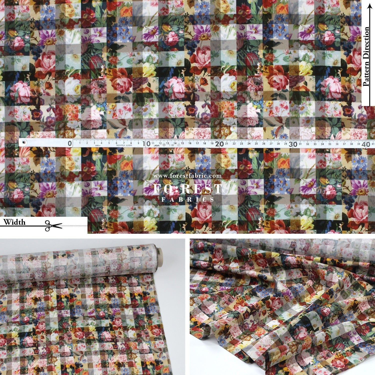 Liberty of London (Tana Lawn™ Cotton Fabric) - Archive Gingham - FO:REST Fabric 布恩堂Liberty fabrictana lawnjapanese fabricykk zipper