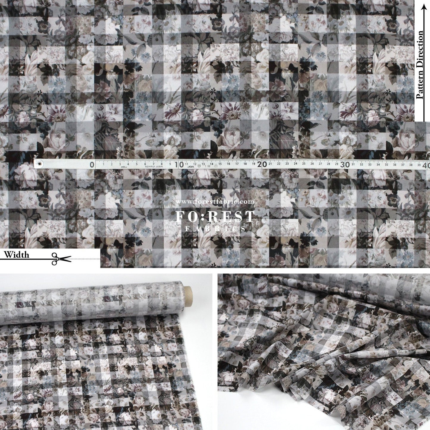 Liberty of London (Tana Lawn™ Cotton Fabric) - Archive Gingham - FO:REST Fabric 布恩堂Liberty fabrictana lawnjapanese fabricykk zipper