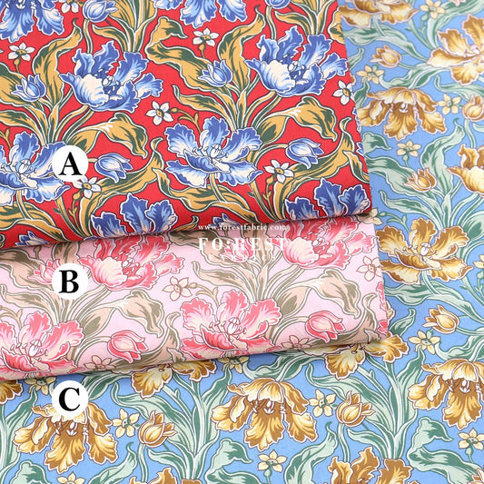 Liberty of London (Tana Lawn™ Cotton Fabric) - Archive Tulips - FO:REST Fabric 布恩堂Liberty fabrictana lawnjapanese fabricykk zipper