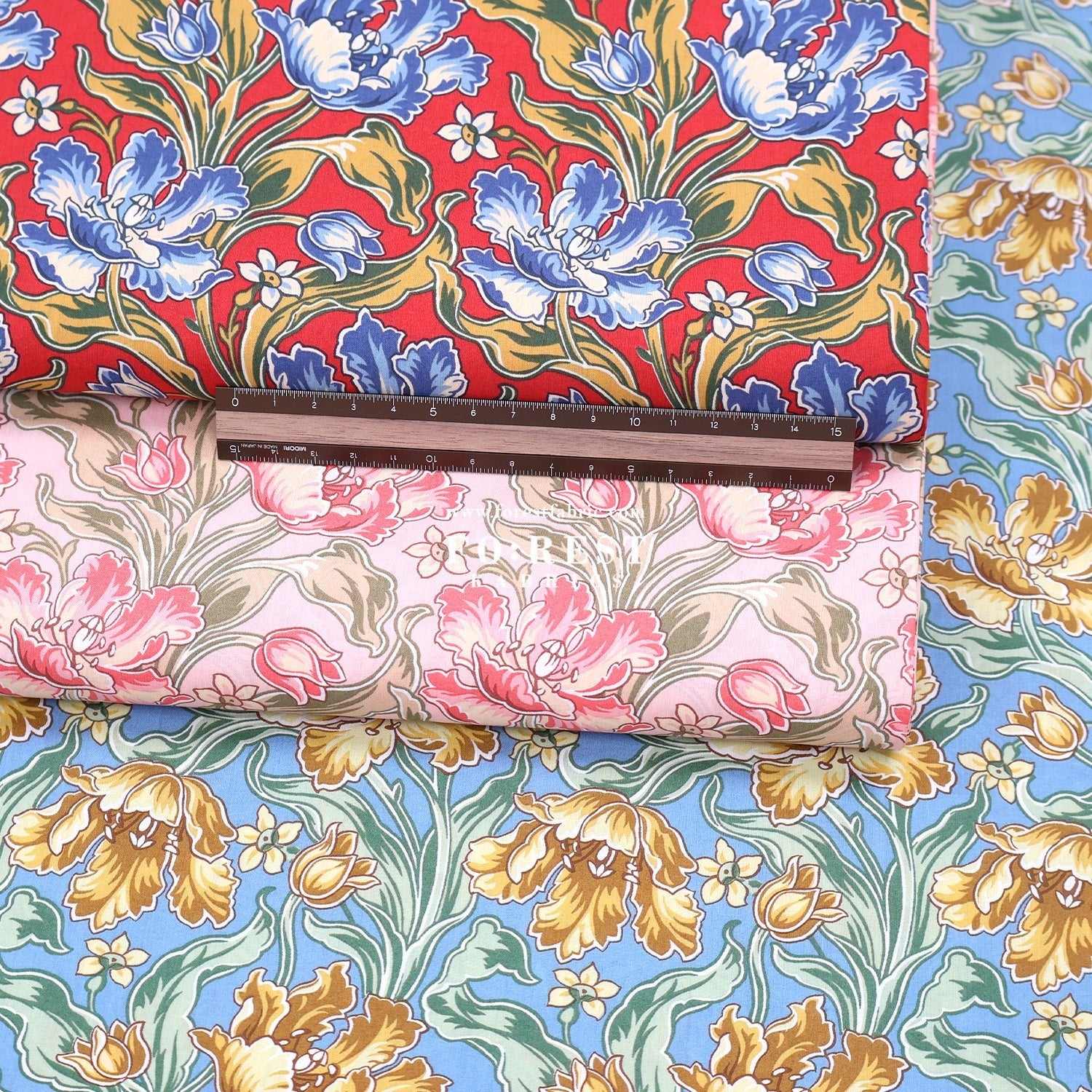 Liberty of London (Tana Lawn™ Cotton Fabric) - Archive Tulips - FO:REST Fabric 布恩堂Liberty fabrictana lawnjapanese fabricykk zipper