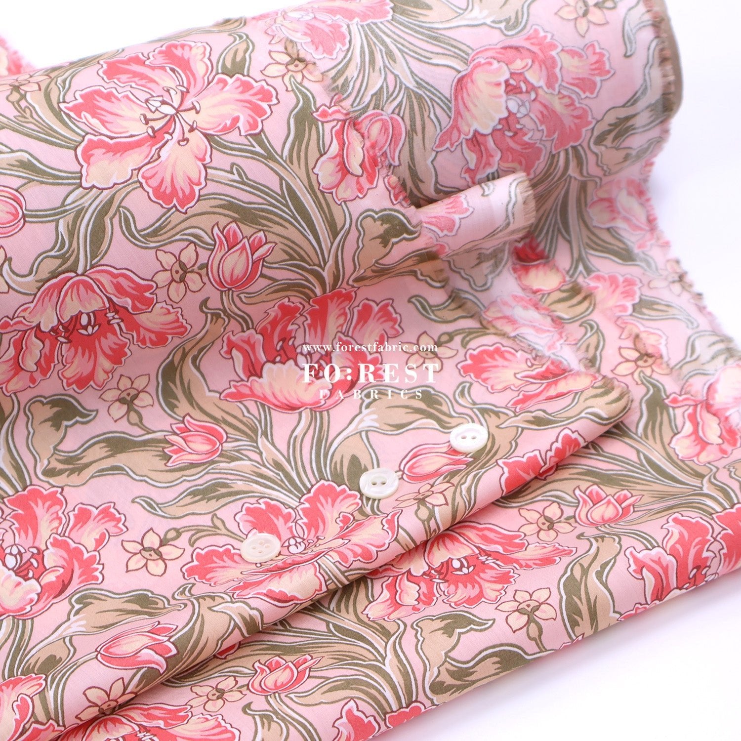 Liberty of London (Tana Lawn™ Cotton Fabric) - Archive Tulips - FO:REST Fabric 布恩堂Liberty fabrictana lawnjapanese fabricykk zipper