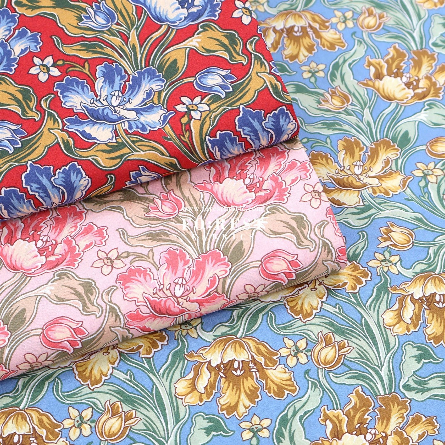 Liberty of London (Tana Lawn™ Cotton Fabric) - Archive Tulips - FO:REST Fabric 布恩堂Liberty fabrictana lawnjapanese fabricykk zipper