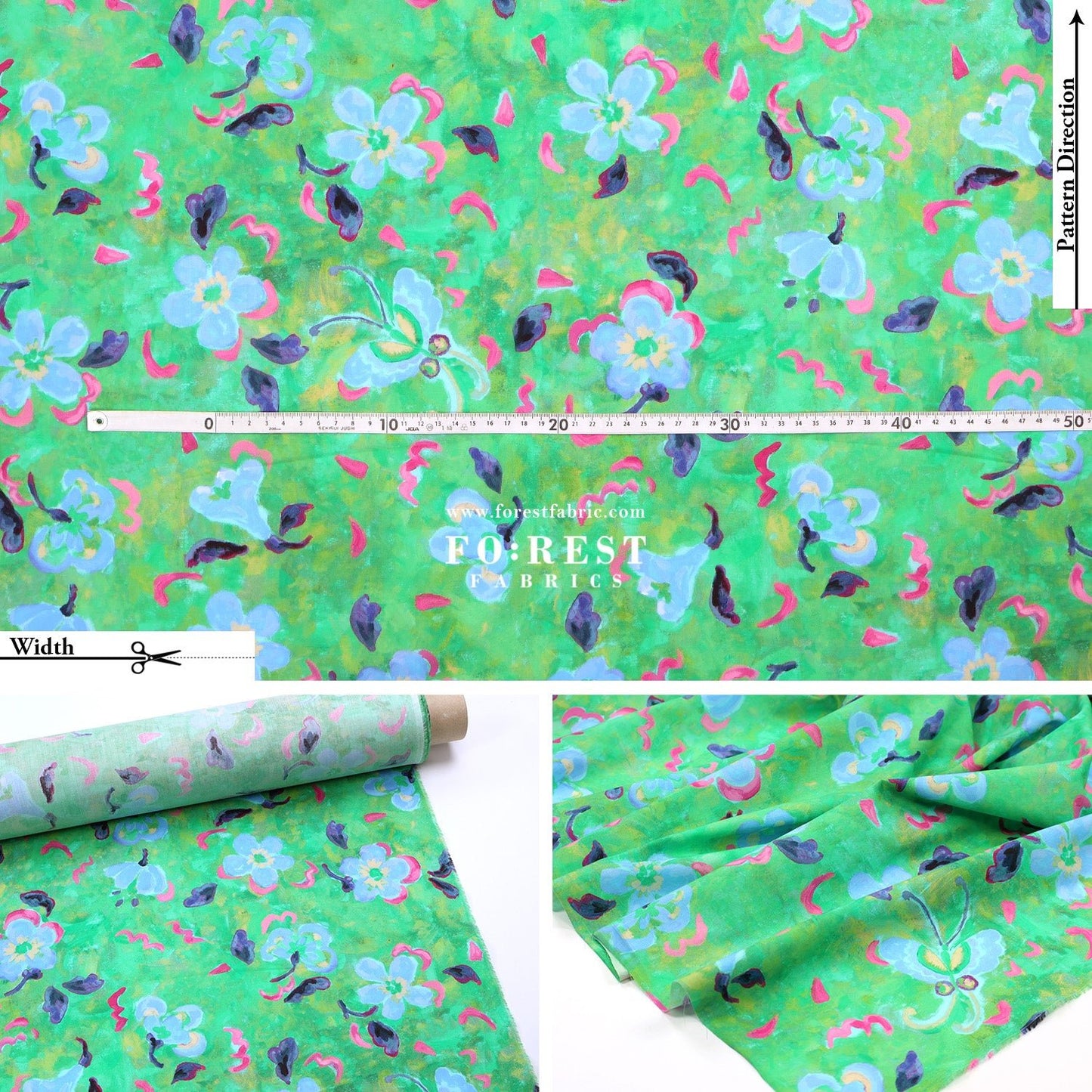 Liberty of London (Tana Lawn™ Cotton Fabric) - Artist Muse - FO:REST Fabric 布恩堂Liberty fabrictana lawnjapanese fabricykk zipper