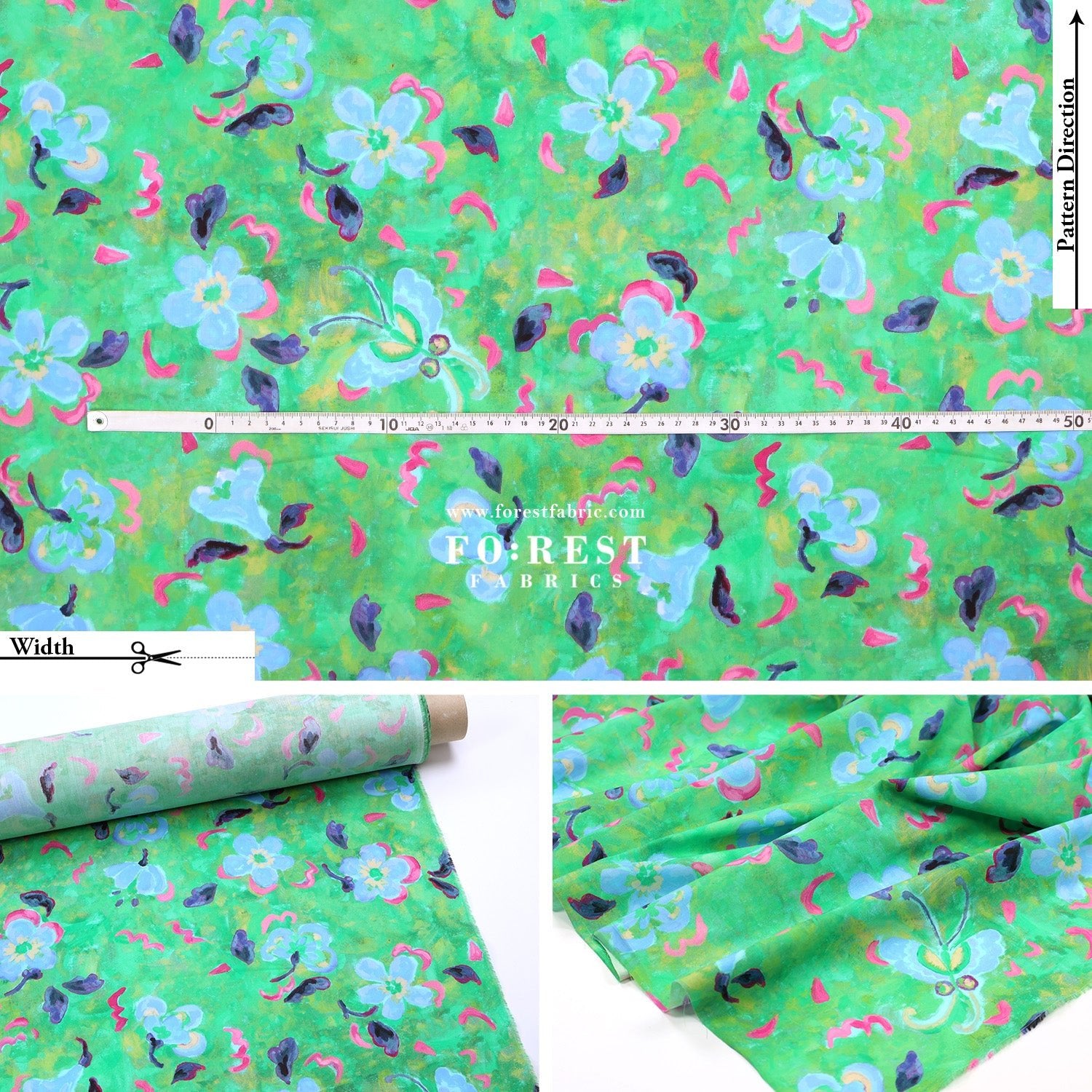 Liberty of London (Tana Lawn™ Cotton Fabric) - Artist Muse - FO:REST Fabric 布恩堂Liberty fabrictana lawnjapanese fabricykk zipper
