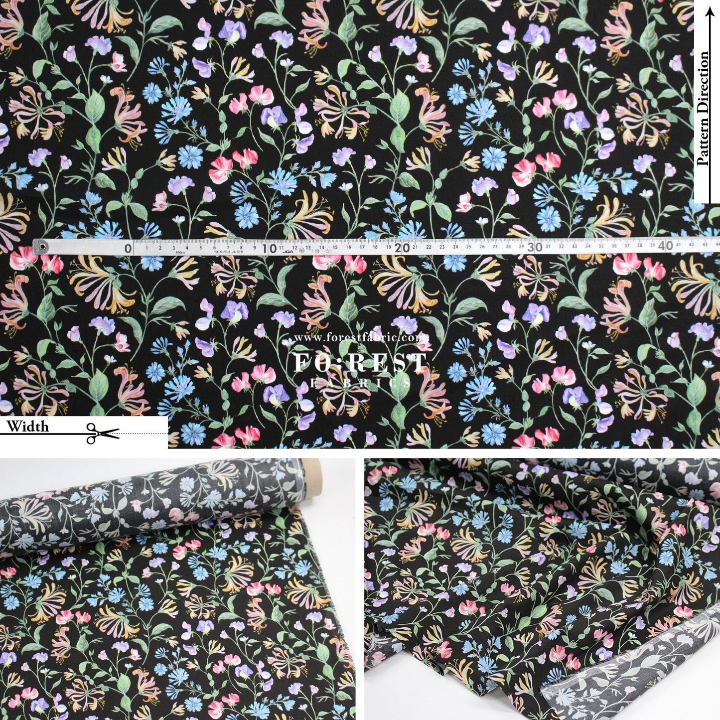 Liberty of London (Tana Lawn™ Cotton Fabric) - Asaka Dream - FO:REST Fabric 布恩堂Liberty fabrictana lawnjapanese fabricykk zipper
