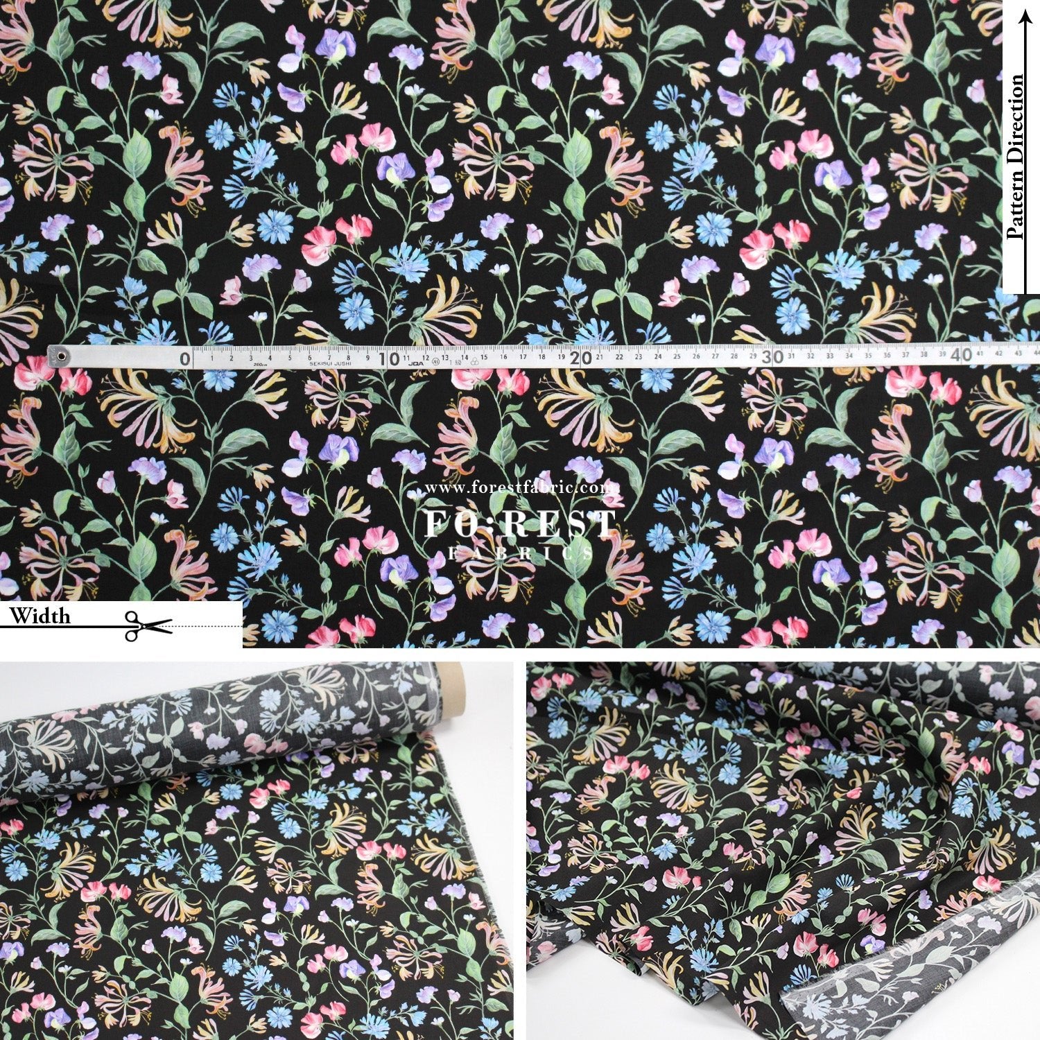 Liberty of London (Tana Lawn™ Cotton Fabric) - Asaka Dream - FO:REST Fabric 布恩堂Liberty fabrictana lawnjapanese fabricykk zipper