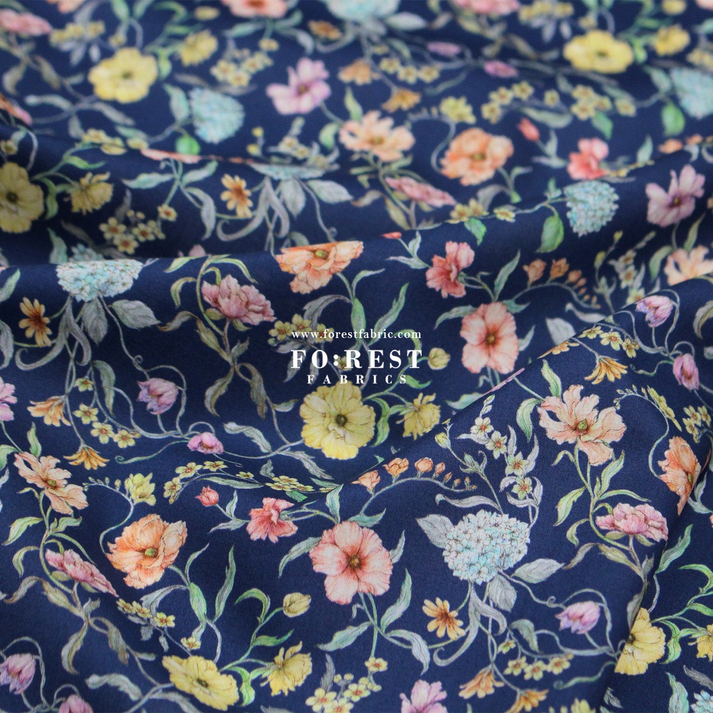 Liberty of London (Tana Lawn™ Cotton Fabric) - Battersea Blooms - FO:REST Fabric 布恩堂Liberty fabrictana lawnjapanese fabricykk zipper