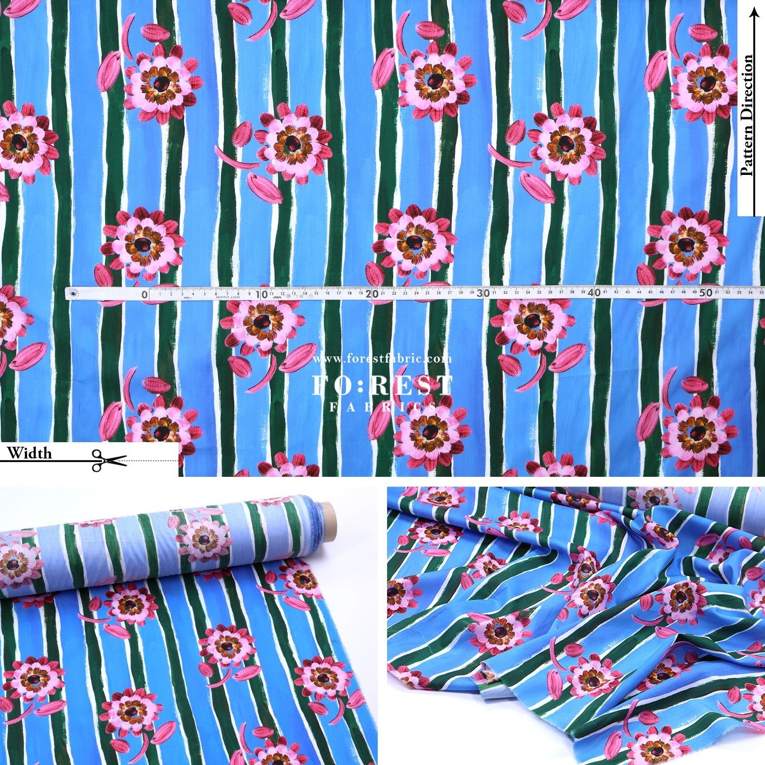 Liberty of London (Tana Lawn™ Cotton Fabric) - Beau - FO:REST Fabric 布恩堂Liberty fabrictana lawnjapanese fabricykk zipper