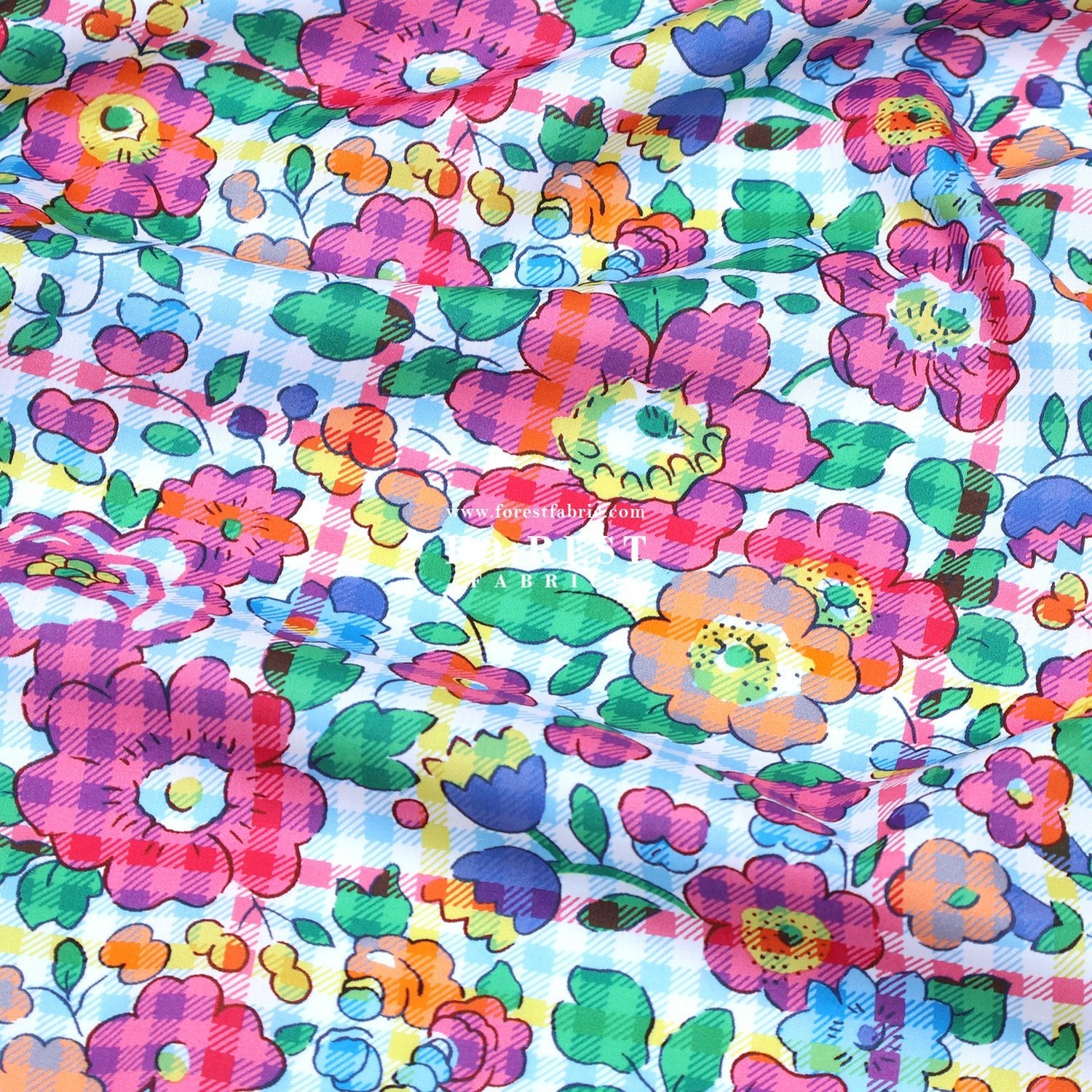 Liberty of London (Tana Lawn™ Cotton Fabric) - Betsy Check - FO:REST Fabric 布恩堂Liberty fabrictana lawnjapanese fabricykk zipper