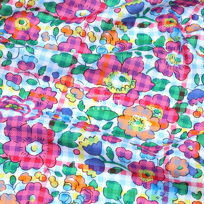 Liberty of London (Tana Lawn™ Cotton Fabric) - Betsy Check - FO:REST Fabric 布恩堂Liberty fabrictana lawnjapanese fabricykk zipper