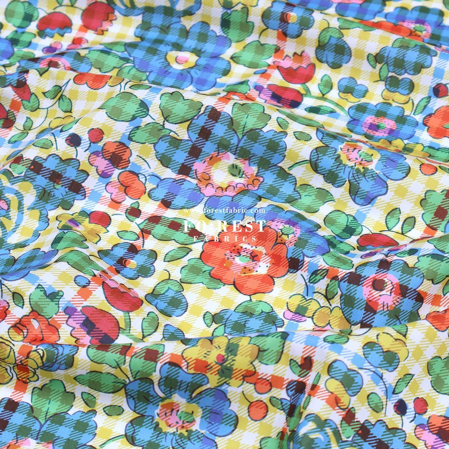 Liberty of London (Tana Lawn™ Cotton Fabric) - Betsy Check - FO:REST Fabric 布恩堂Liberty fabrictana lawnjapanese fabricykk zipper
