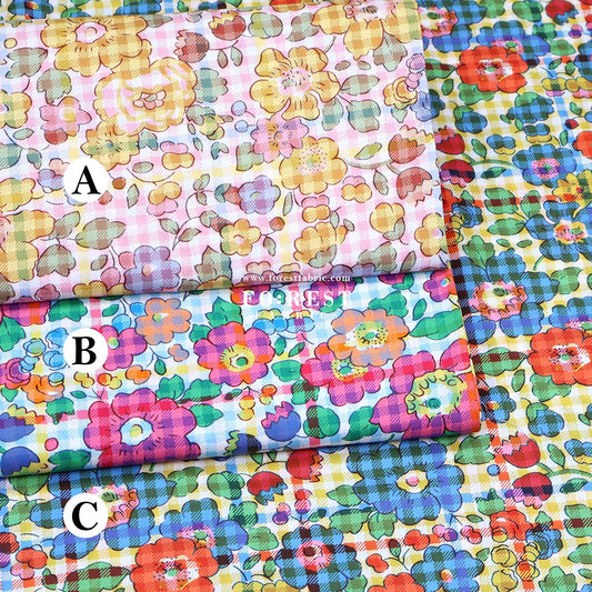 Liberty of London (Tana Lawn™ Cotton Fabric) - Betsy Check - FO:REST Fabric 布恩堂Liberty fabrictana lawnjapanese fabricykk zipper