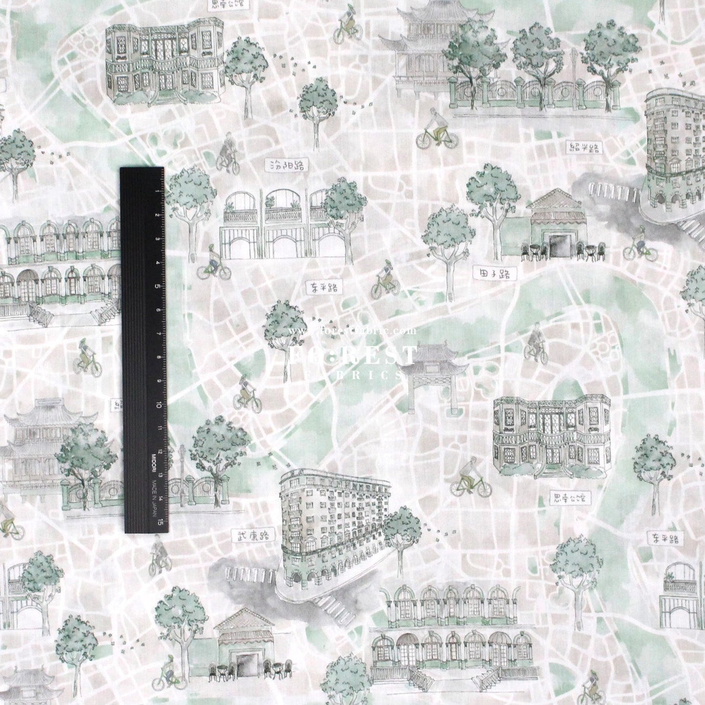 Liberty of London (Tana Lawn™ Cotton Fabric) - Bike Ride - FO:REST Fabric 布恩堂Liberty fabrictana lawnjapanese fabricykk zipper