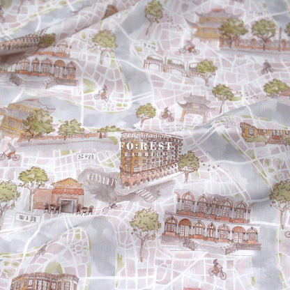 Liberty of London (Tana Lawn™ Cotton Fabric) - Bike Ride - FO:REST Fabric 布恩堂Liberty fabrictana lawnjapanese fabricykk zipper