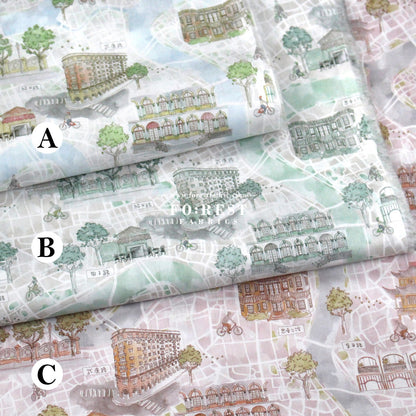 Liberty of London (Tana Lawn™ Cotton Fabric) - Bike Ride - FO:REST Fabric 布恩堂Liberty fabrictana lawnjapanese fabricykk zipper