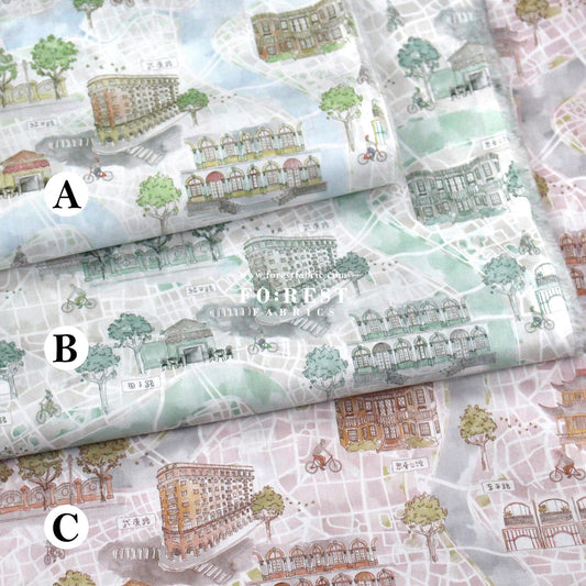 Liberty of London (Tana Lawn™ Cotton Fabric) - Bike Ride - FO:REST Fabric 布恩堂Liberty fabrictana lawnjapanese fabricykk zipper