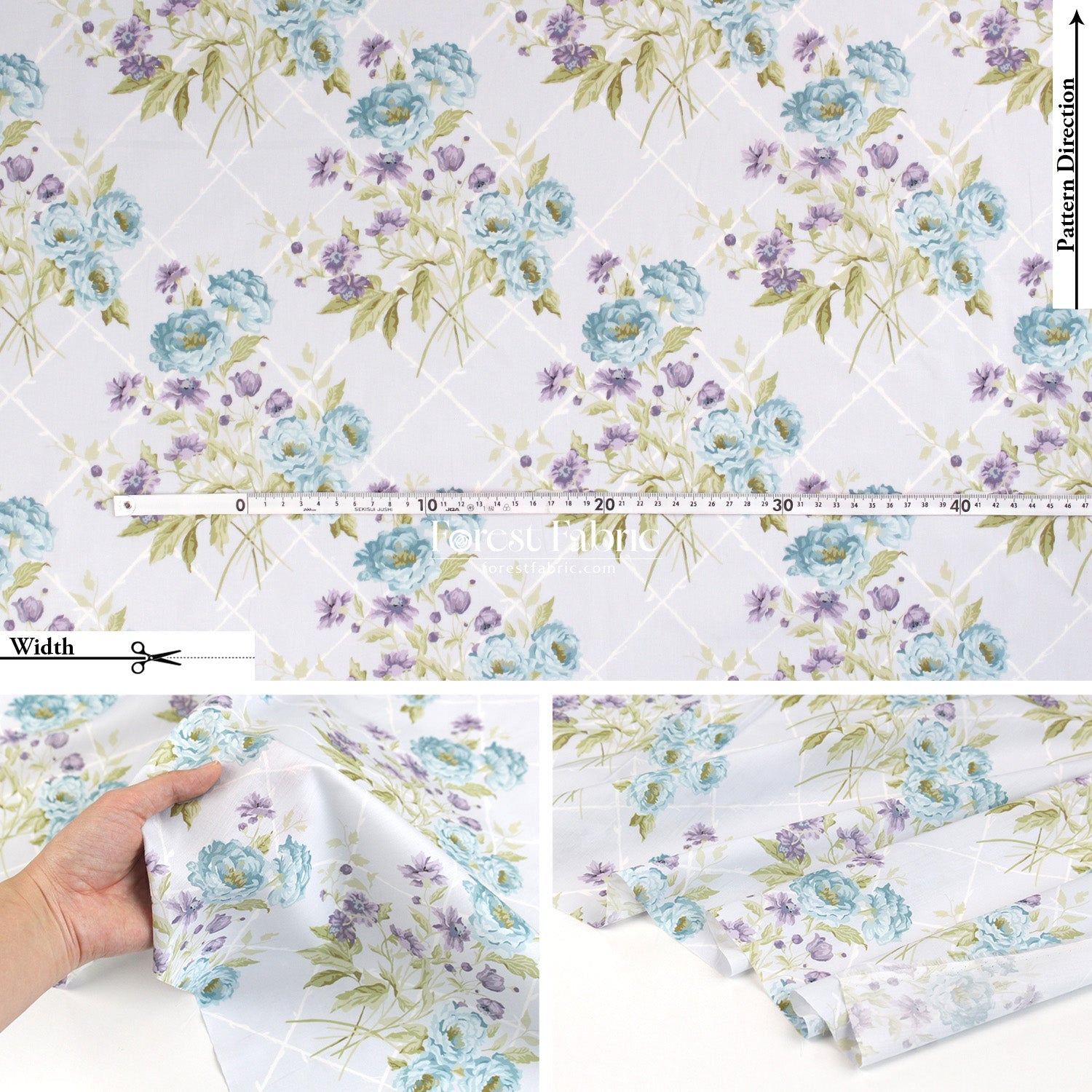 Liberty of London (Tana Lawn™ Cotton Fabric) - BLENHEIM GARDEN - FO:REST Fabric 布恩堂Liberty fabrictana lawnjapanese fabricykk zipper
