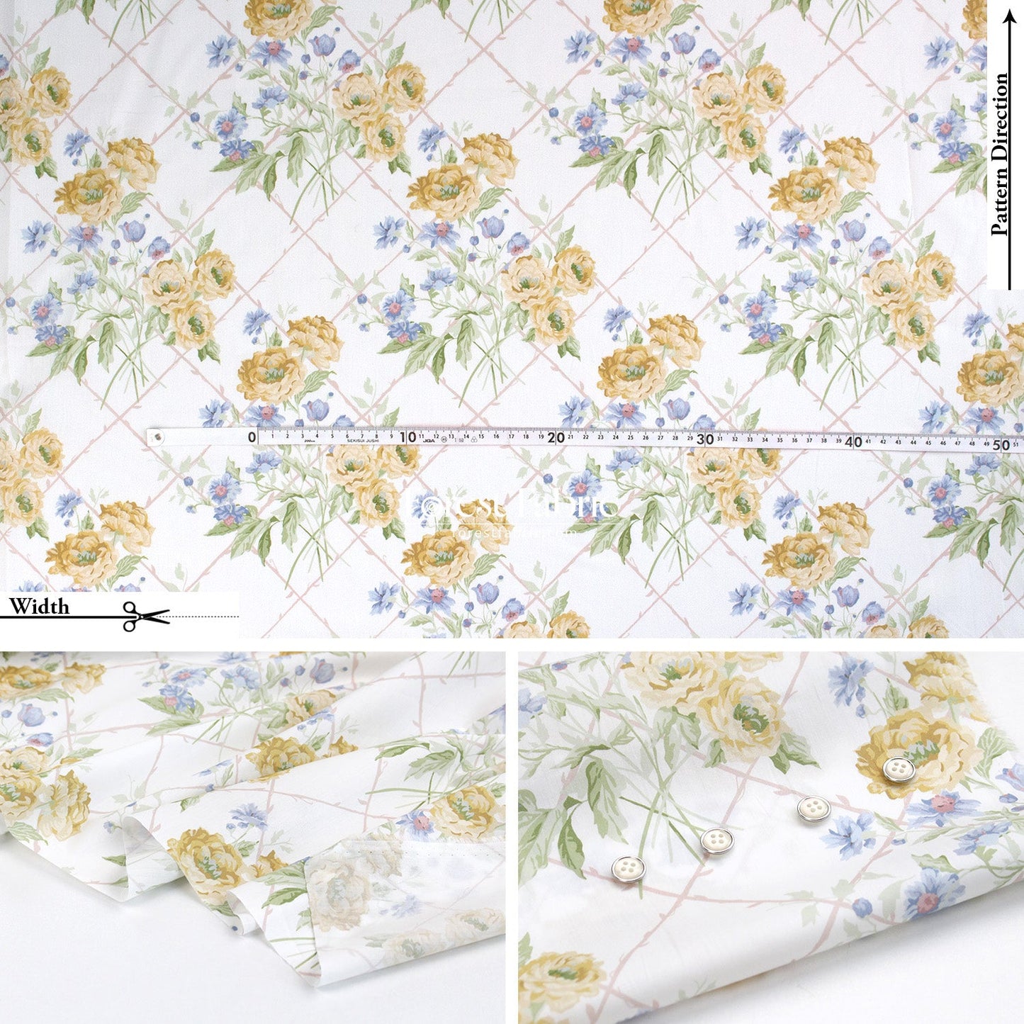 Liberty of London (Tana Lawn™ Cotton Fabric) - BLENHEIM GARDEN - FO:REST Fabric 布恩堂Liberty fabrictana lawnjapanese fabricykk zipper