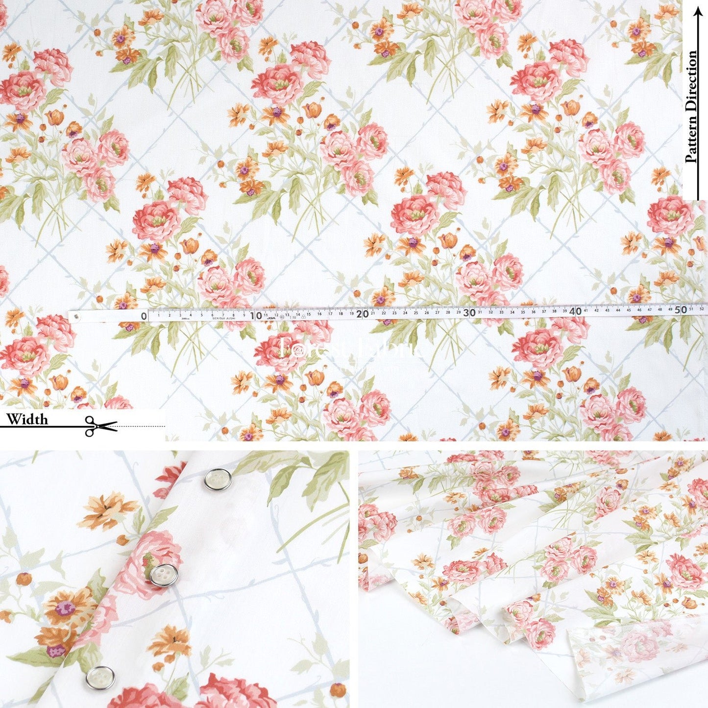 Liberty of London (Tana Lawn™ Cotton Fabric) - BLENHEIM GARDEN - FO:REST Fabric 布恩堂Liberty fabrictana lawnjapanese fabricykk zipper