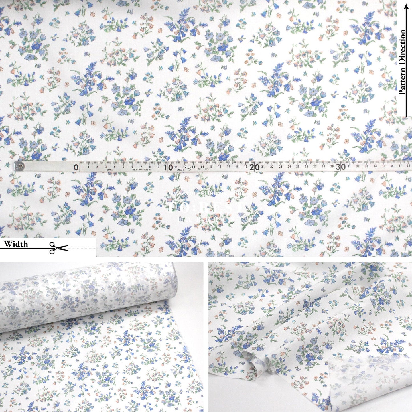 Liberty of London (Tana Lawn™ Cotton Fabric) - Bluebell Fields - FO:REST Fabric 布恩堂Liberty fabrictana lawnjapanese fabricykk zipper