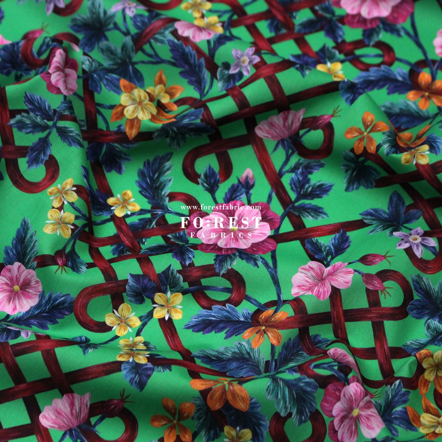 Liberty of London (Tana Lawn™ Cotton Fabric) - Botanical Knot - FO:REST Fabric 布恩堂Liberty fabrictana lawnjapanese fabricykk zipper