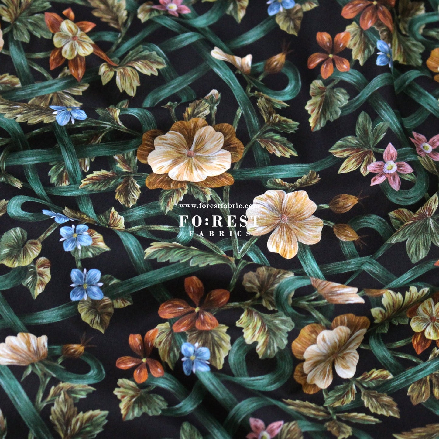 Liberty of London (Tana Lawn™ Cotton Fabric) - Botanical Knot - FO:REST Fabric 布恩堂Liberty fabrictana lawnjapanese fabricykk zipper