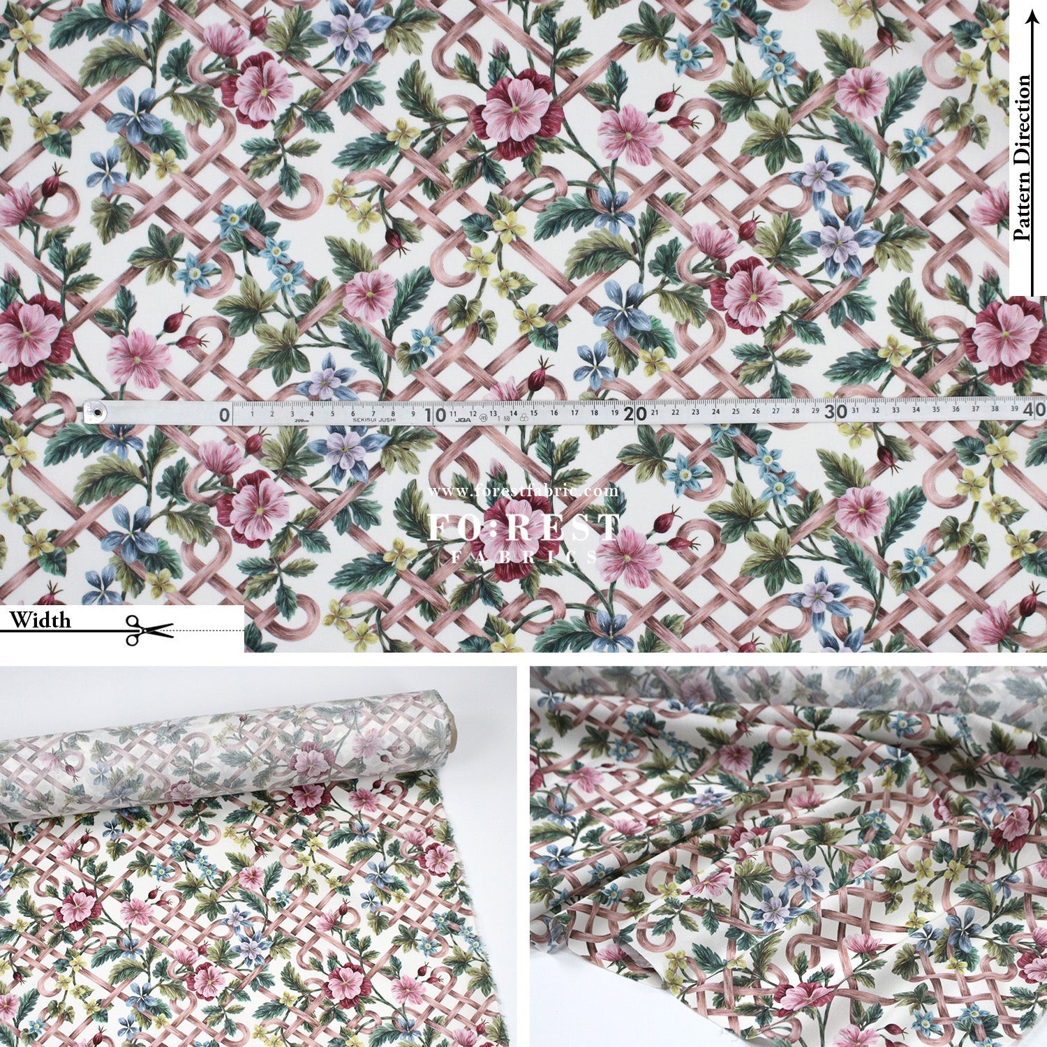 Liberty of London (Tana Lawn™ Cotton Fabric) - Botanical Knot - FO:REST Fabric 布恩堂Liberty fabrictana lawnjapanese fabricykk zipper