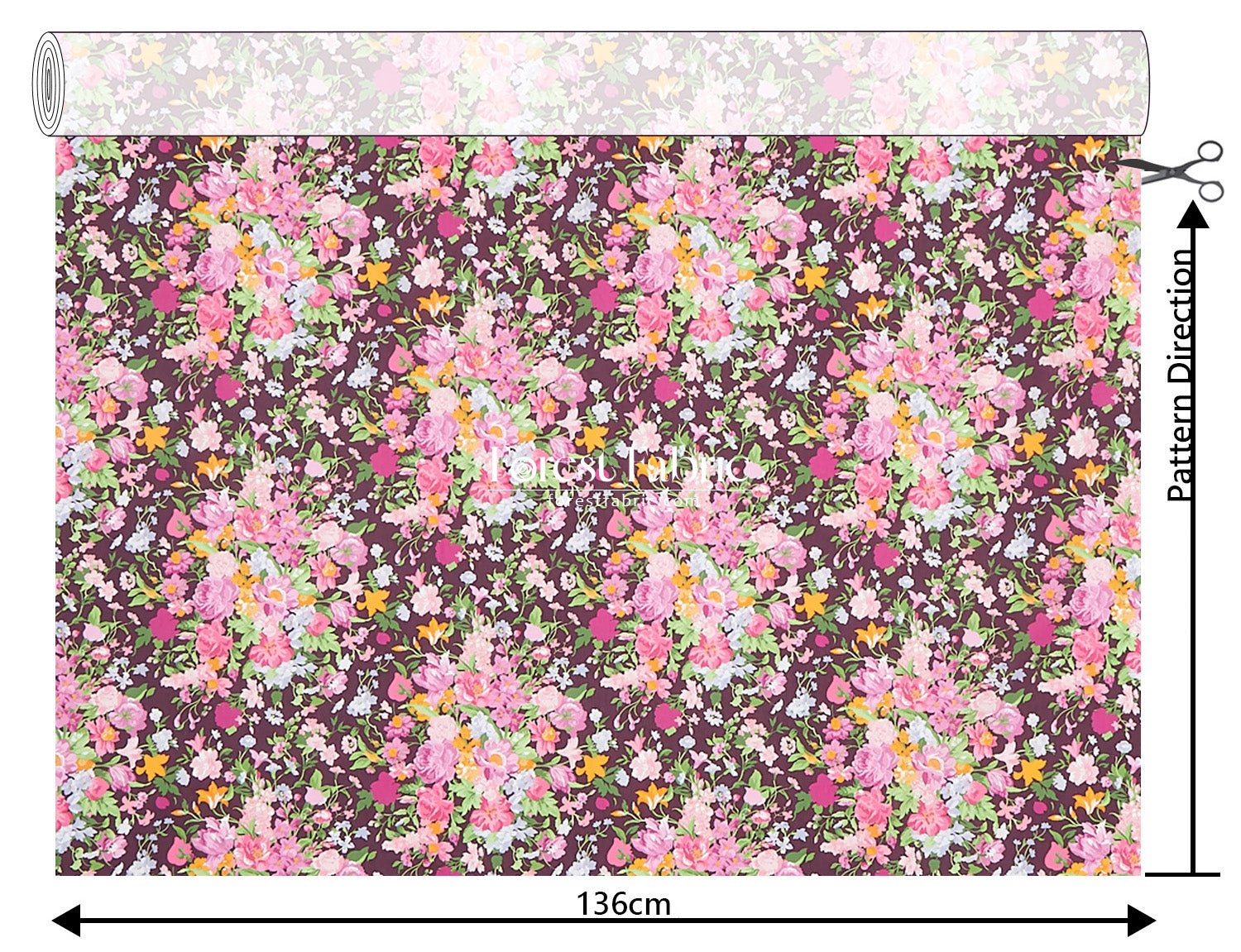 Liberty of London (Tana Lawn™ Cotton Fabric) - BOUQUET CARNIVAL - FO:REST Fabric 布恩堂Liberty fabrictana lawnjapanese fabricykk zipper