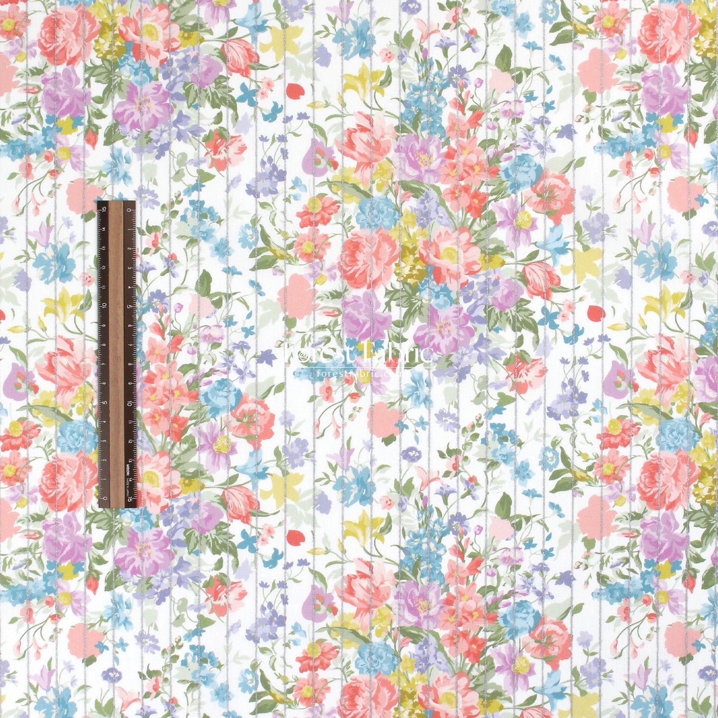 Liberty of London (Tana Lawn™ Cotton Fabric) - BOUQUET PARADE Metallic - FO:REST Fabric 布恩堂Liberty fabrictana lawnjapanese fabricykk zipper