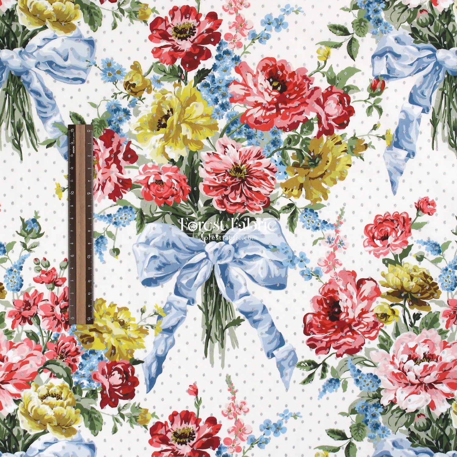 Liberty of London (Tana Lawn™ Cotton Fabric) - BOUQUET PARADE Metallic - FO:REST Fabric 布恩堂Liberty fabrictana lawnjapanese fabricykk zipper