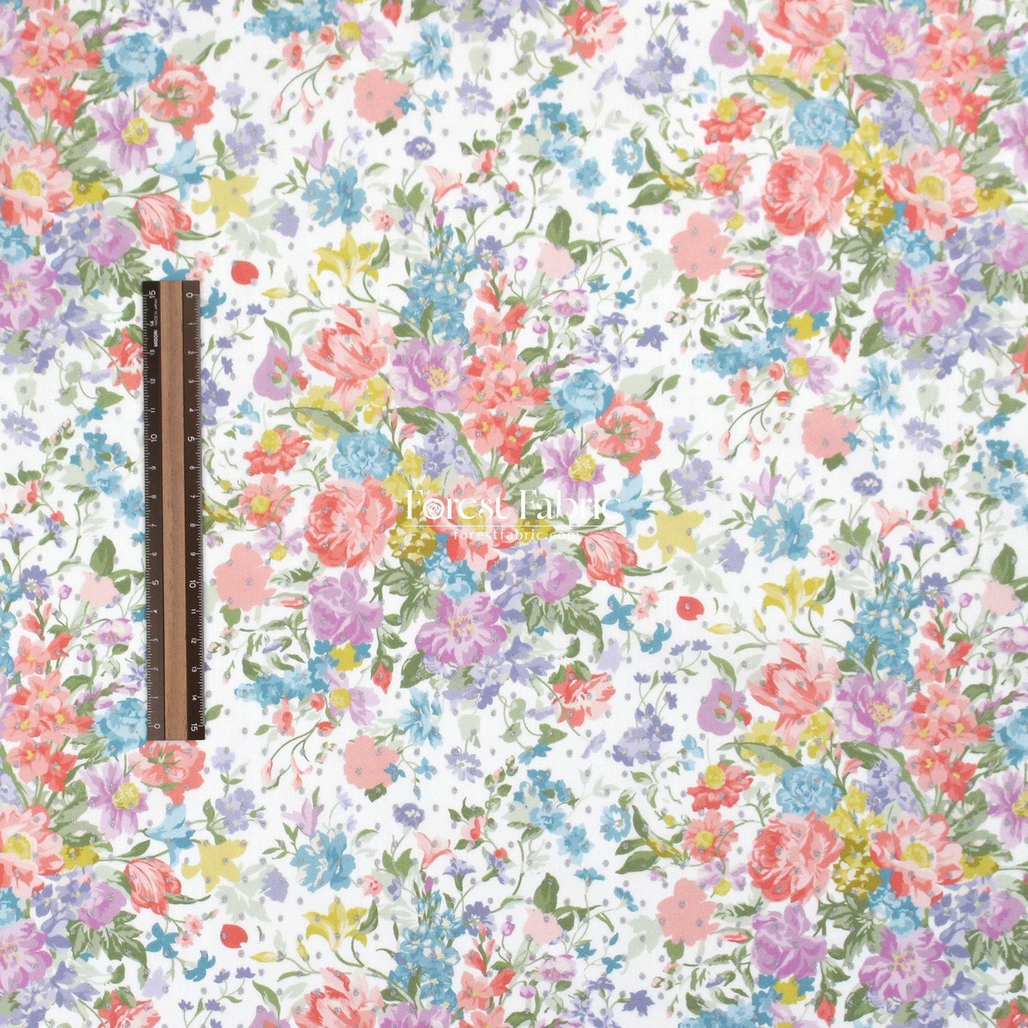 Liberty of London (Tana Lawn™ Cotton Fabric) - BOUQUET PARADE Metallic - FO:REST Fabric 布恩堂Liberty fabrictana lawnjapanese fabricykk zipper