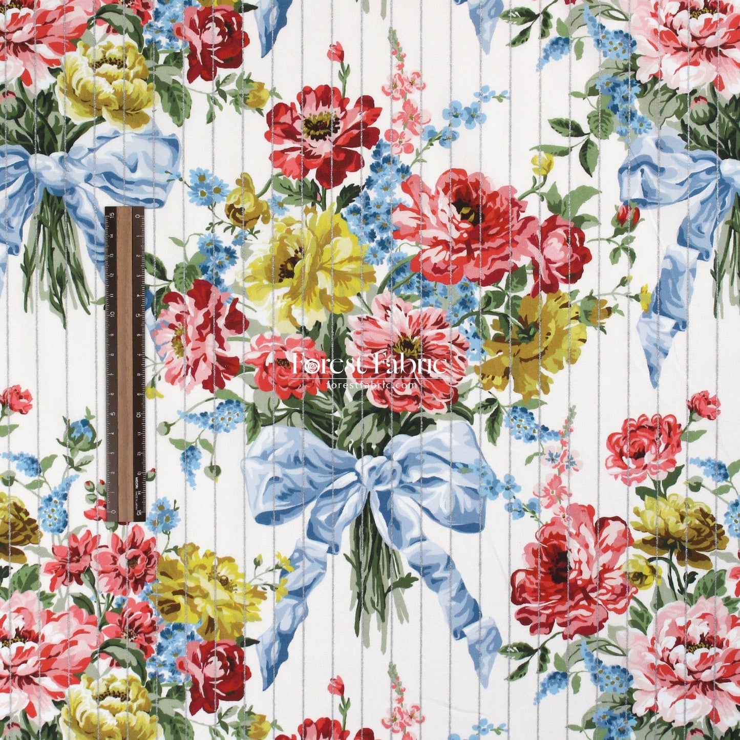 Liberty of London (Tana Lawn™ Cotton Fabric) - BOUQUET PARADE Metallic - FO:REST Fabric 布恩堂Liberty fabrictana lawnjapanese fabricykk zipper