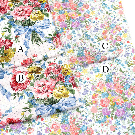 Liberty of London (Tana Lawn™ Cotton Fabric) - BOUQUET PARADE Metallic - FO:REST Fabric 布恩堂Liberty fabrictana lawnjapanese fabricykk zipper