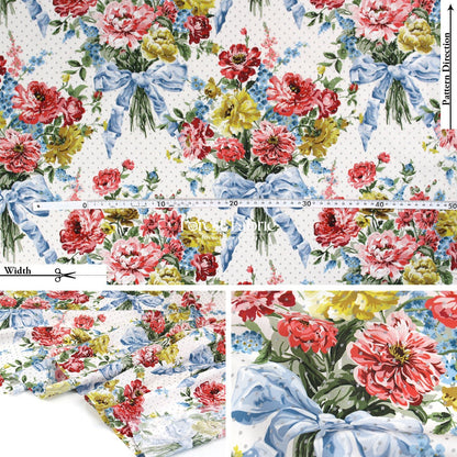 Liberty of London (Tana Lawn™ Cotton Fabric) - BOUQUET PARADE Metallic - FO:REST Fabric 布恩堂Liberty fabrictana lawnjapanese fabricykk zipper