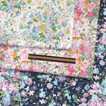 Liberty of London (Tana Lawn™ Cotton Fabric) - BOUQUET PARADE - FO:REST Fabric 布恩堂Liberty fabrictana lawnjapanese fabricykk zipper