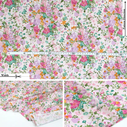 Liberty of London (Tana Lawn™ Cotton Fabric) - BOUQUET PARADE - FO:REST Fabric 布恩堂Liberty fabrictana lawnjapanese fabricykk zipper