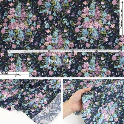 Liberty of London (Tana Lawn™ Cotton Fabric) - BOUQUET PARADE - FO:REST Fabric 布恩堂Liberty fabrictana lawnjapanese fabricykk zipper