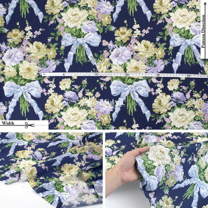 Liberty of London (Tana Lawn™ Cotton Fabric) - BOW BOUQUET - FO:REST Fabric 布恩堂Liberty fabrictana lawnjapanese fabricykk zipper