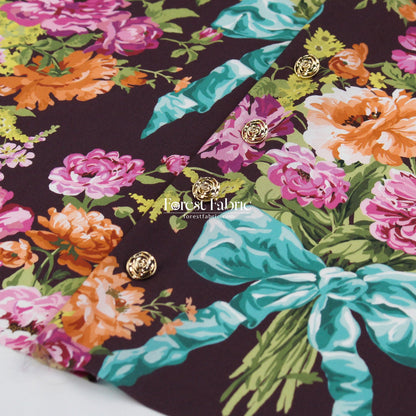 Liberty of London (Tana Lawn™ Cotton Fabric) - BOW BOUQUET - FO:REST Fabric 布恩堂Liberty fabrictana lawnjapanese fabricykk zipper