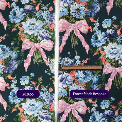 Liberty of London (Tana Lawn™ Cotton Fabric) - BOW BOUQUET - FO:REST Fabric 布恩堂Liberty fabrictana lawnjapanese fabricykk zipper