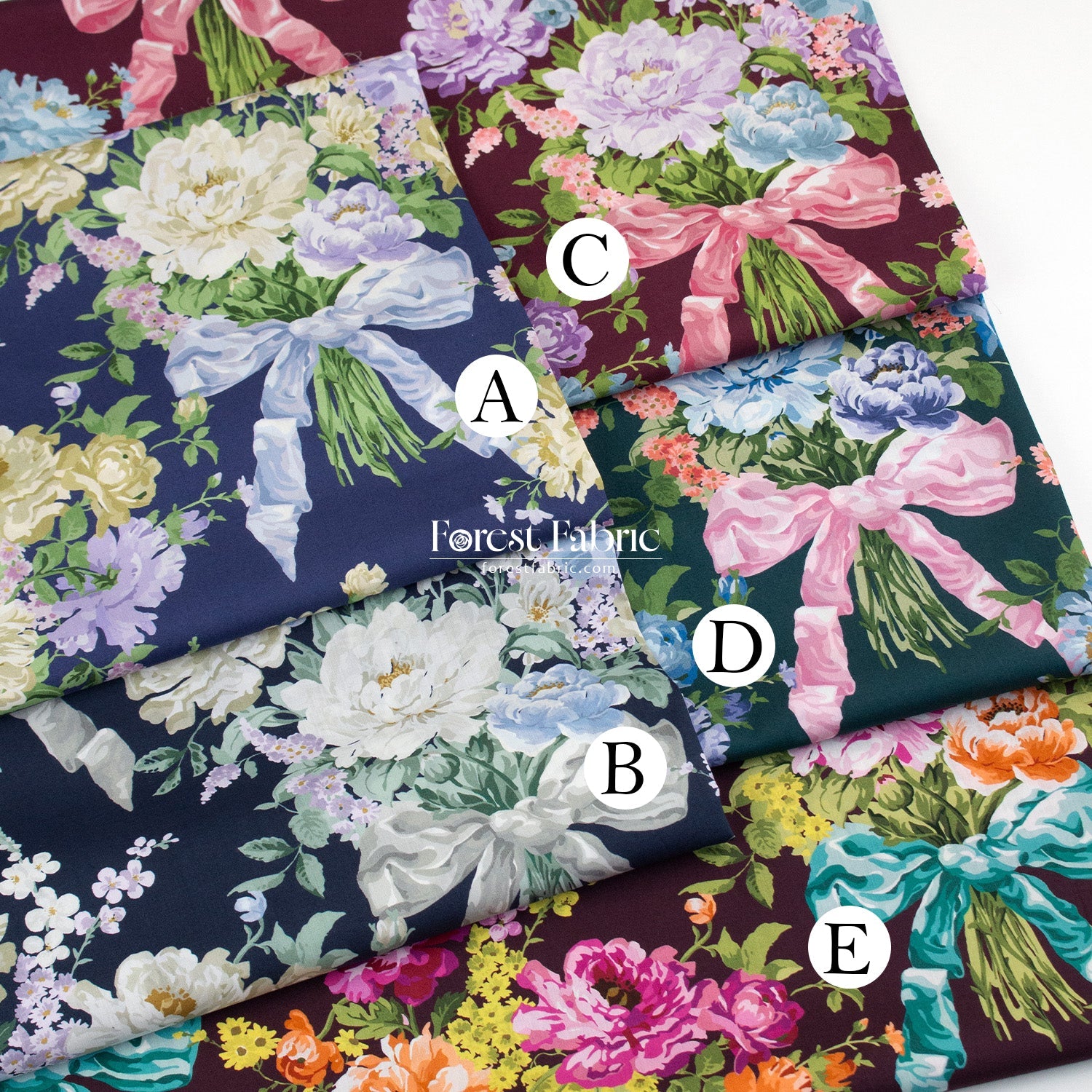 Liberty of London (Tana Lawn™ Cotton Fabric) - BOW BOUQUET - FO:REST Fabric 布恩堂Liberty fabrictana lawnjapanese fabricykk zipper