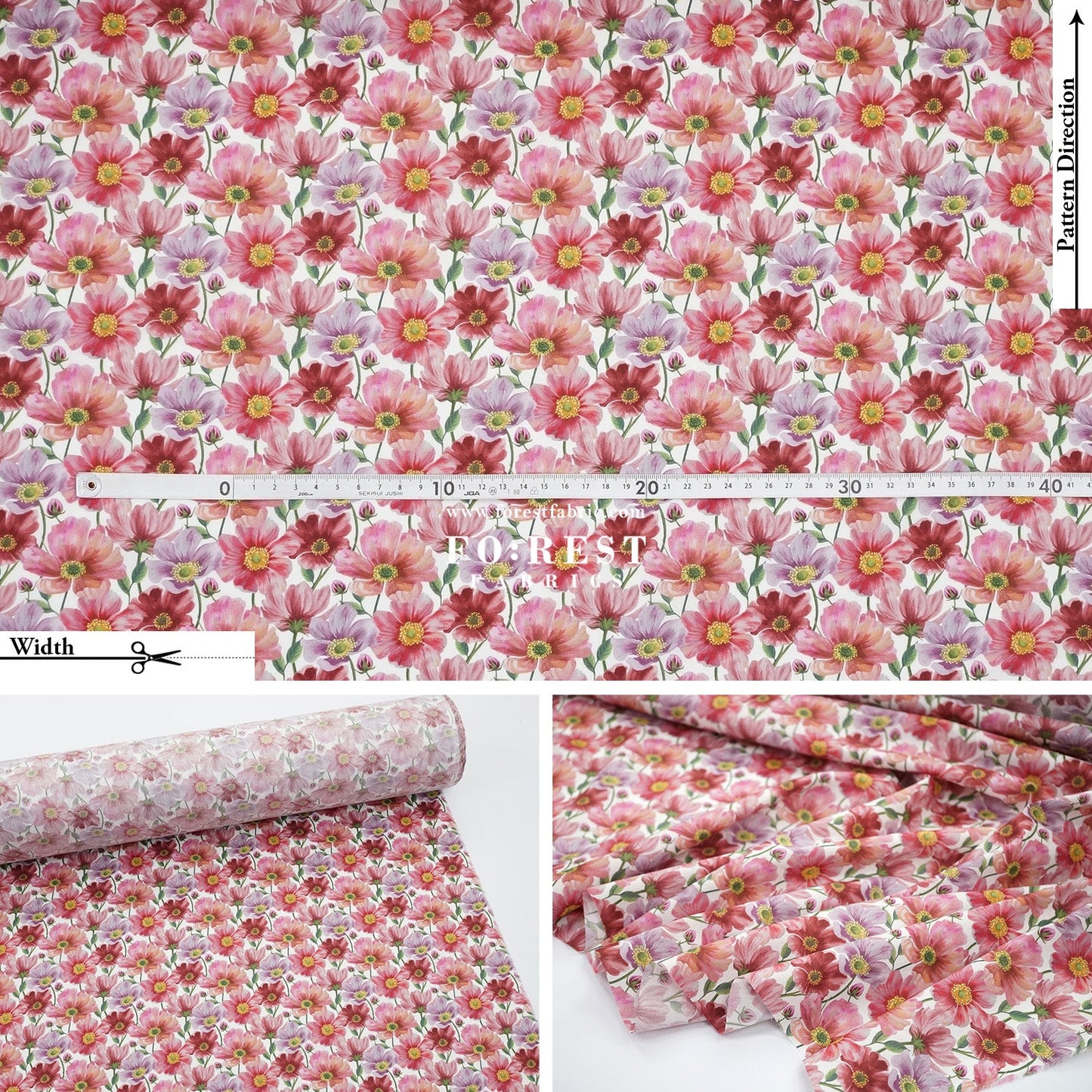 Liberty of London (Tana Lawn™ Cotton Fabric) - Briony - FO:REST Fabric 布恩堂Liberty fabrictana lawnjapanese fabricykk zipper