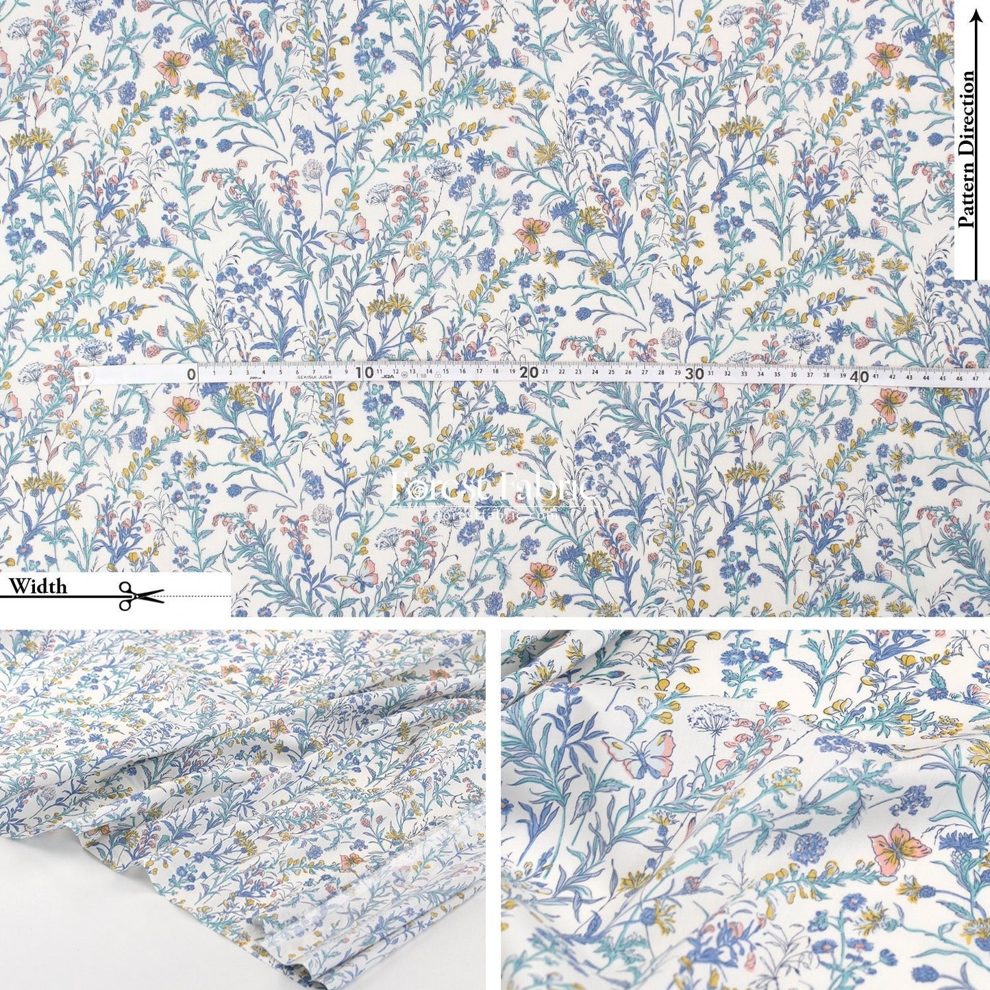 Liberty of London (Tana Lawn™ Cotton Fabric) - Butterfly meadow - FO:REST Fabric 布恩堂Liberty fabrictana lawnjapanese fabricykk zipper