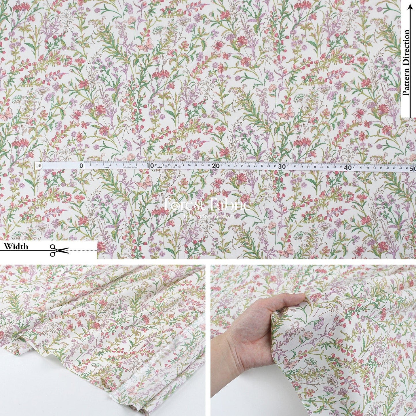 Liberty of London (Tana Lawn™ Cotton Fabric) - Butterfly meadow - FO:REST Fabric 布恩堂Liberty fabrictana lawnjapanese fabricykk zipper