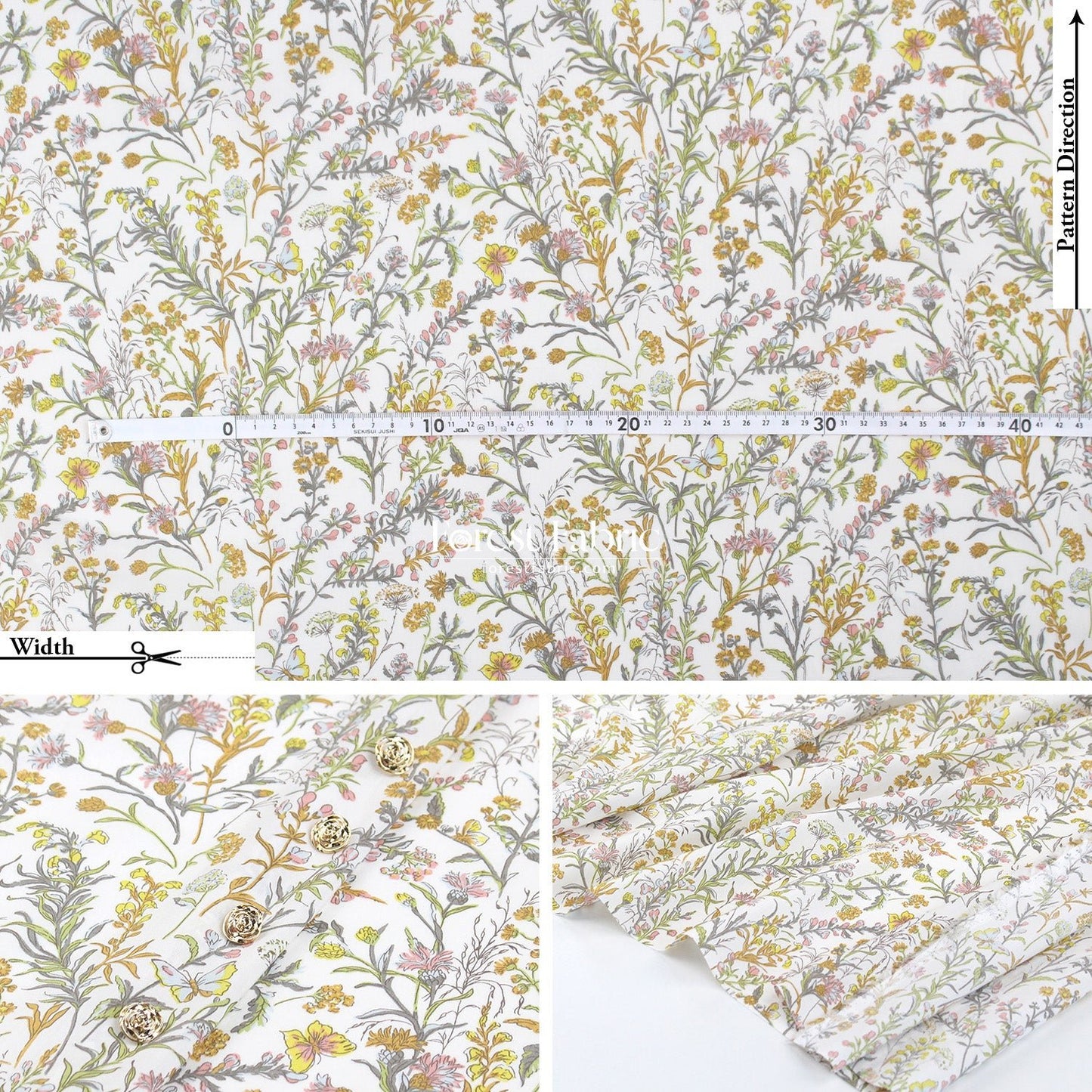 Liberty of London (Tana Lawn™ Cotton Fabric) - Butterfly meadow - FO:REST Fabric 布恩堂Liberty fabrictana lawnjapanese fabricykk zipper