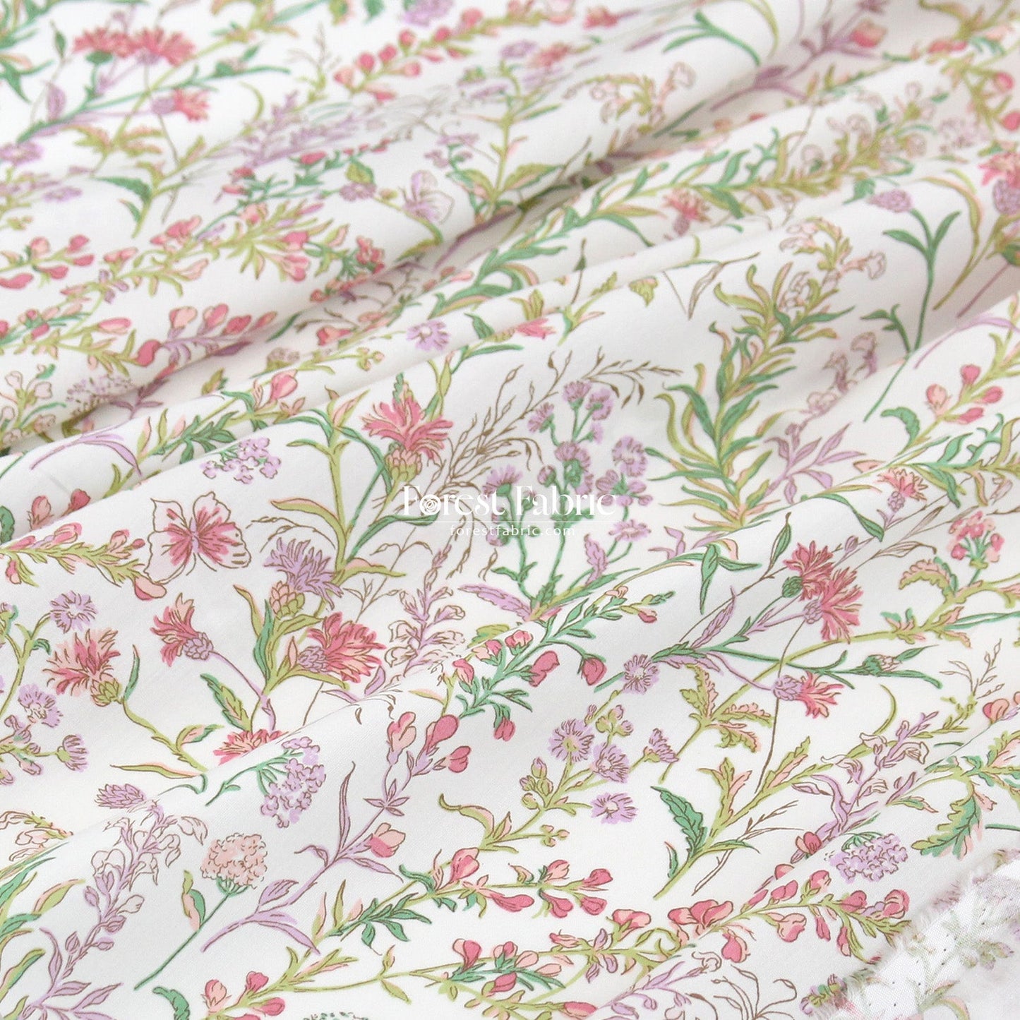 Liberty of London (Tana Lawn™ Cotton Fabric) - Butterfly meadow - FO:REST Fabric 布恩堂Liberty fabrictana lawnjapanese fabricykk zipper