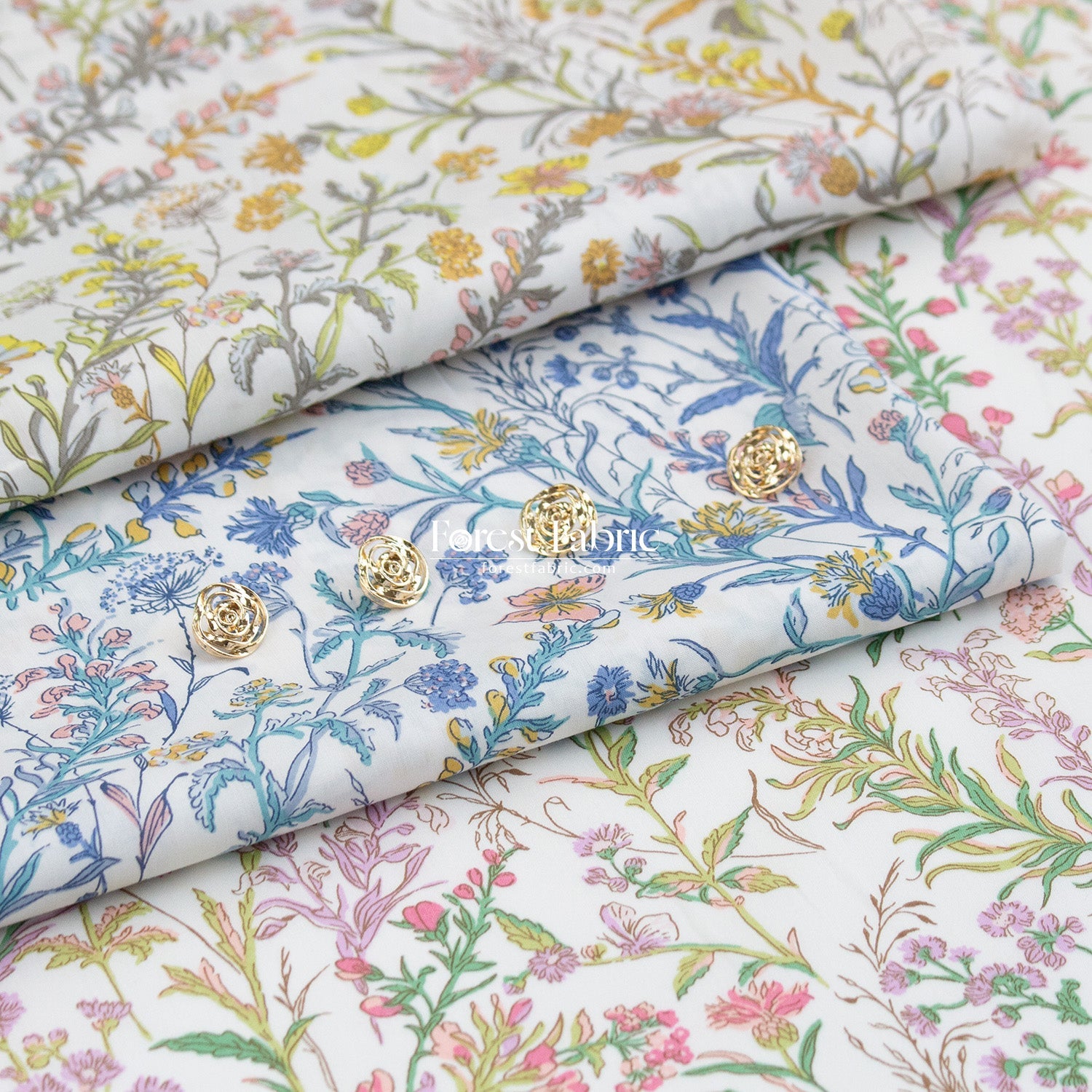 Liberty of London (Tana Lawn™ Cotton Fabric) - Butterfly meadow - FO:REST Fabric 布恩堂Liberty fabrictana lawnjapanese fabricykk zipper