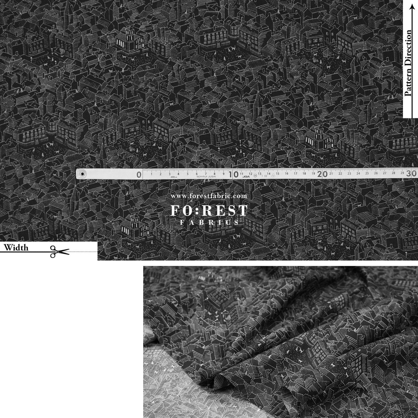 Liberty of London (Tana Lawn™ Cotton Fabric) - Cat City - FO:REST Fabric 布恩堂Liberty fabrictana lawnjapanese fabricykk zipper