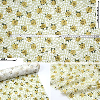 Liberty of London (Tana Lawn® Cotton Fabric) - Chequered Rose - FO:REST Fabric 布恩堂Liberty fabrictana lawnjapanese fabricykk zipper